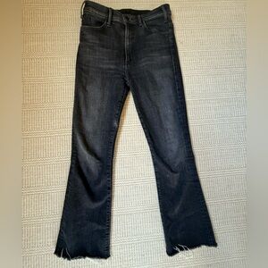 MOTHER black HUSTLER ANKLE FRAY